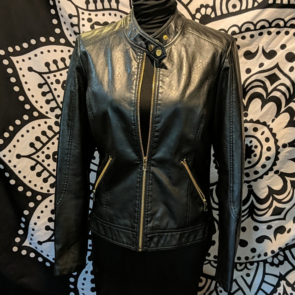 Laura lane faux leather jacket